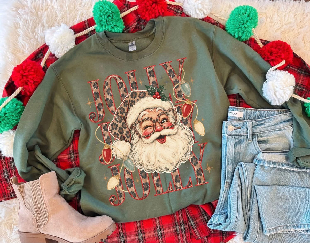 Jolly Leopard Santa Crew
