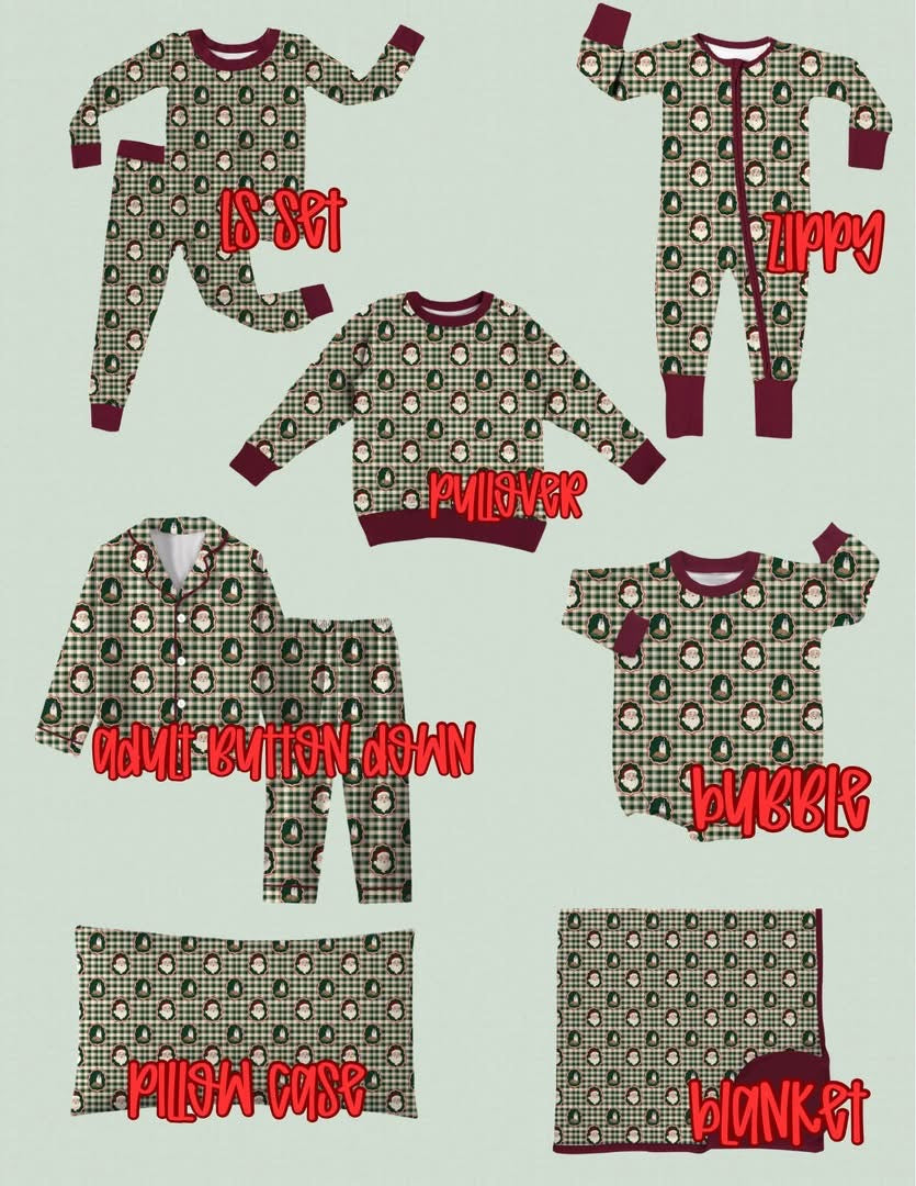 Santa Plaid Bamboo