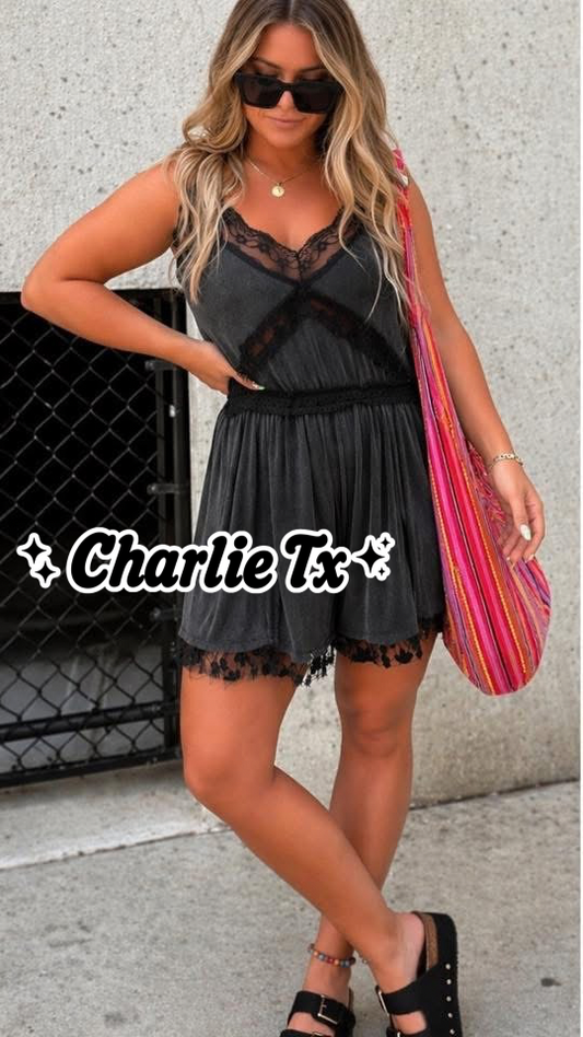 Charcoal Babe Romper
