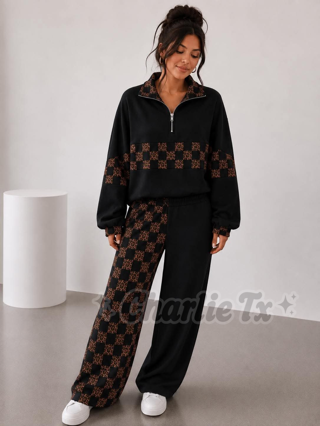 Wild & Cozy SPLIT PRINT PANTS ADULT