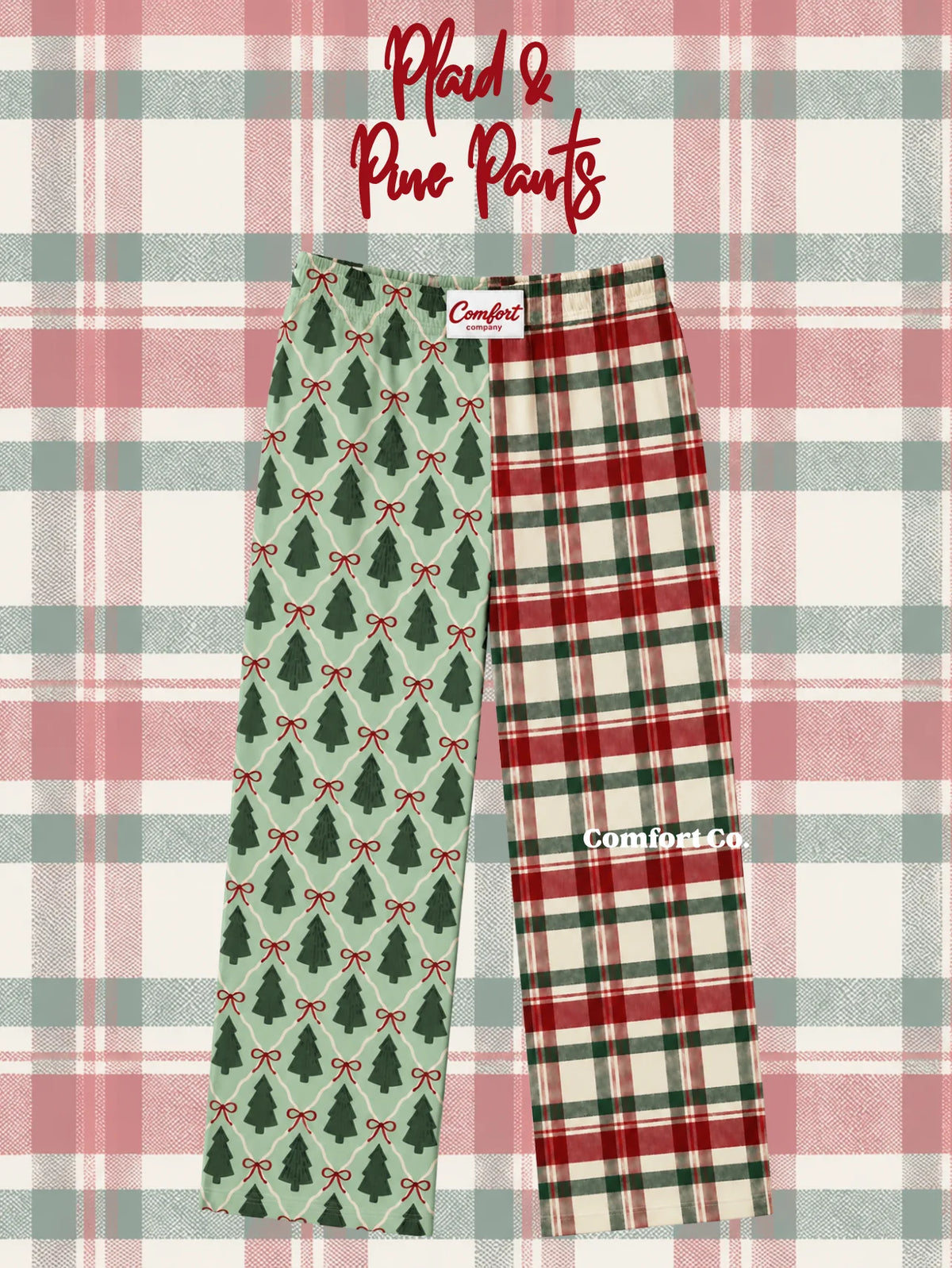 Plaid & Pine Pants (mini + mama)