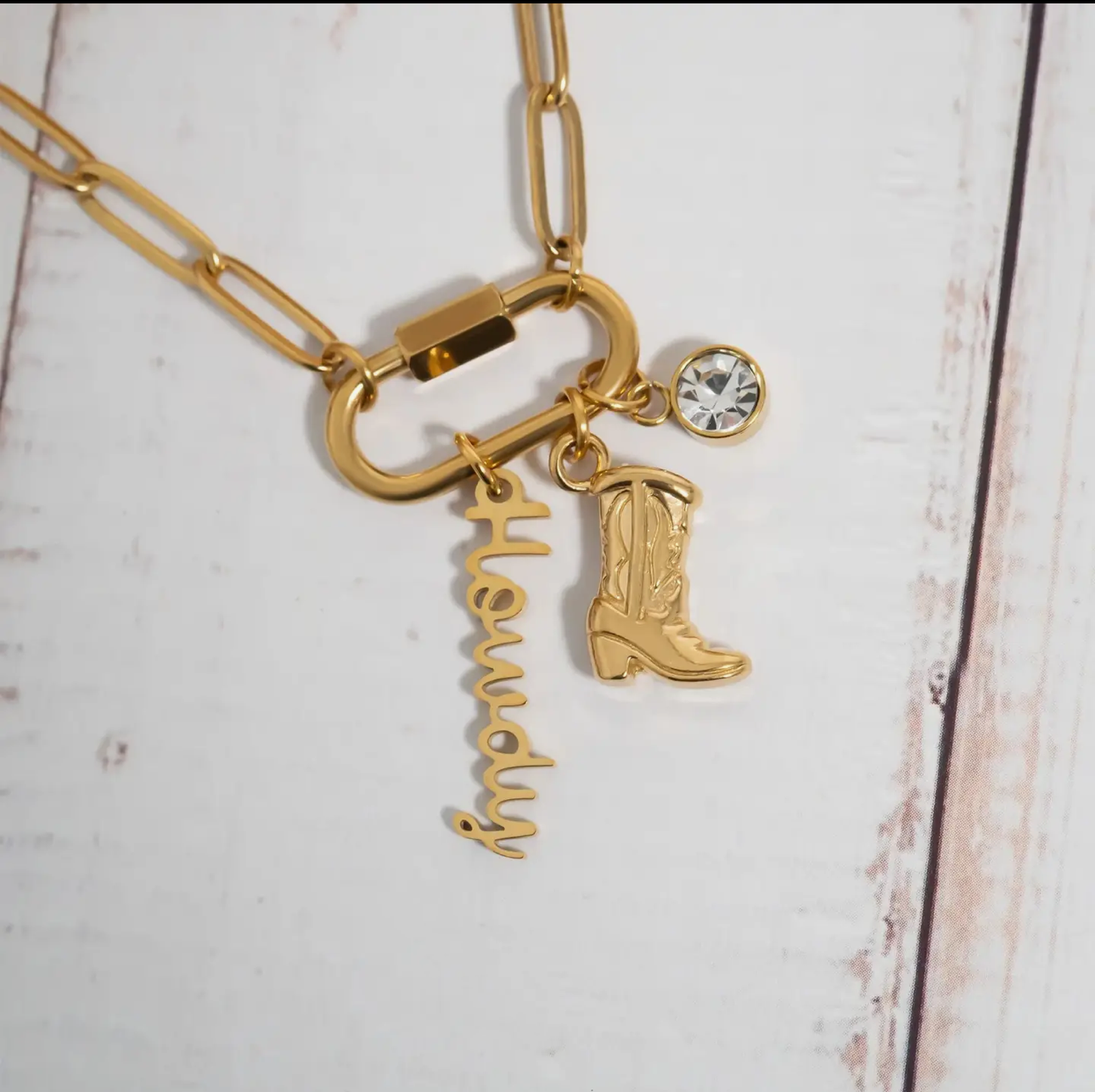 Howdy Carabiner Necklace