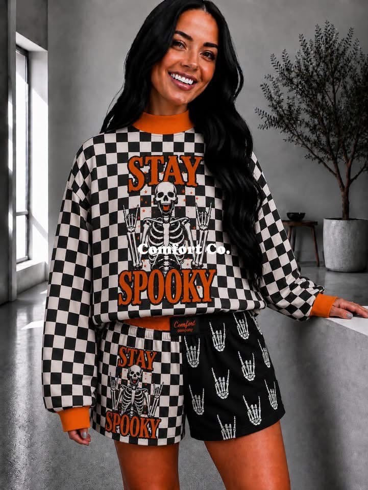 Stay Spooky Mock Neck