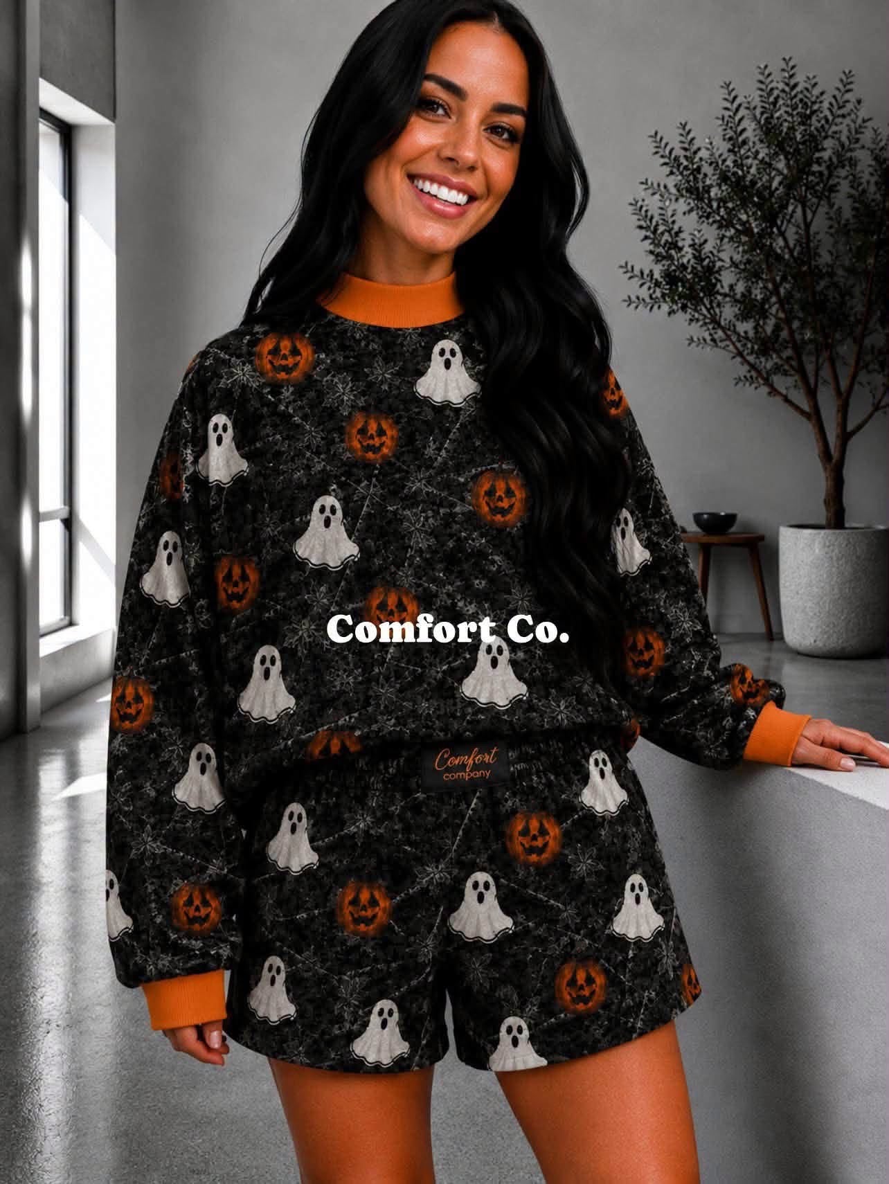 Spooky in Camo Mock Neck