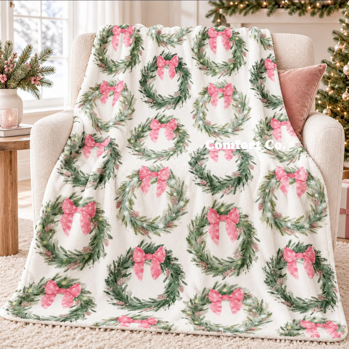 Plush Christmas Blankets- OVERSIZED throw size