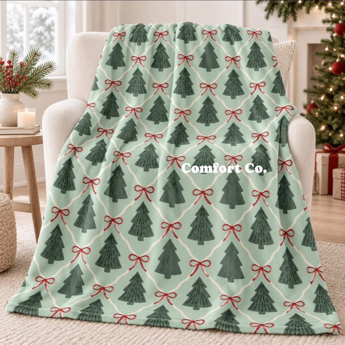 Plush Christmas Blankets- OVERSIZED throw size