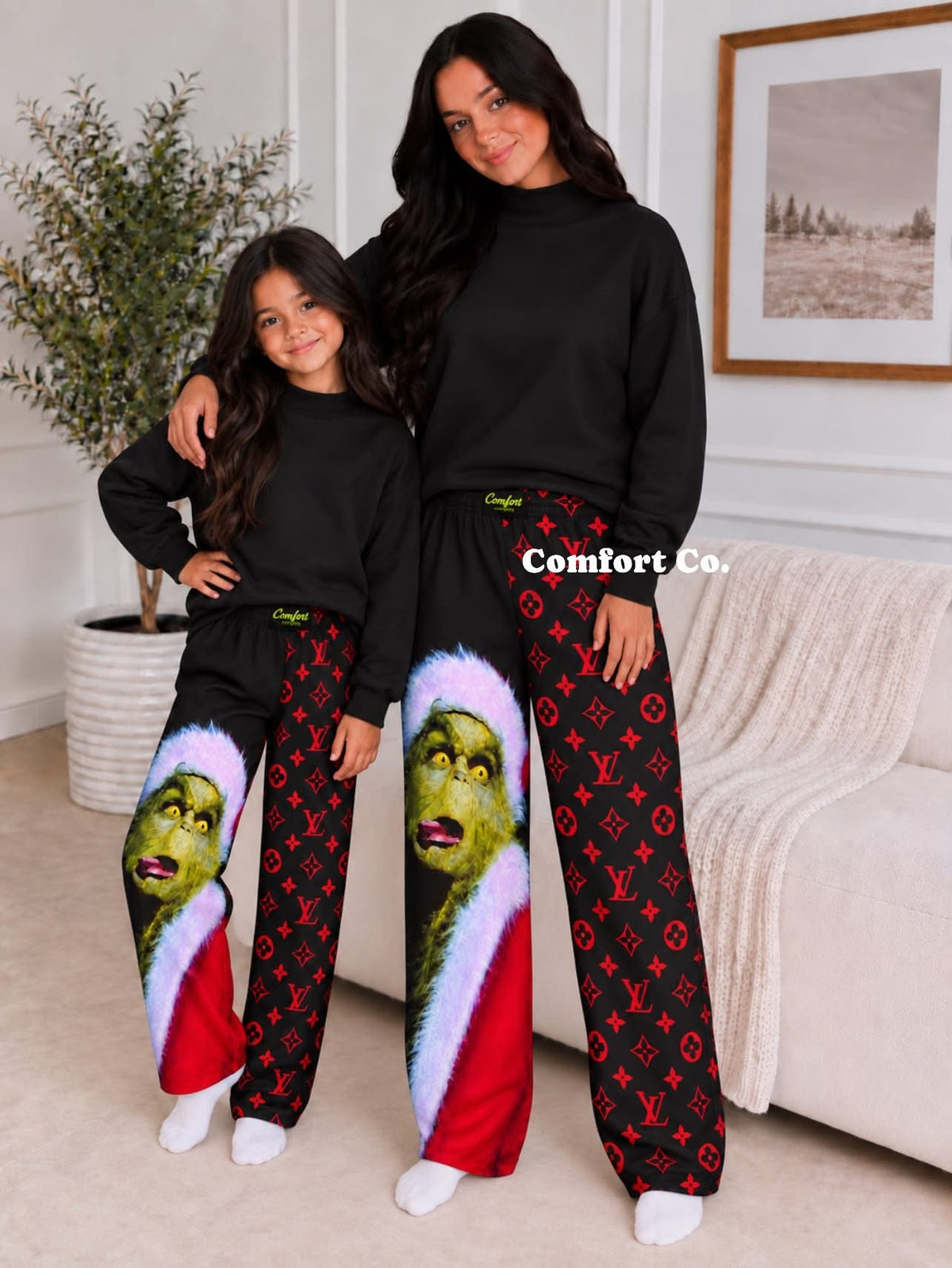 Resting Gr💚nch Face Pants (mini + mama)